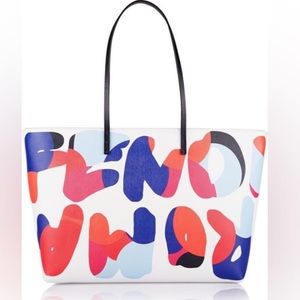 Authentic Fendi Roma Saffiano Tote